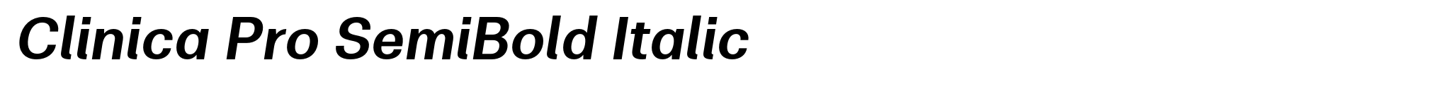 Clinica Pro SemiBold Italic image